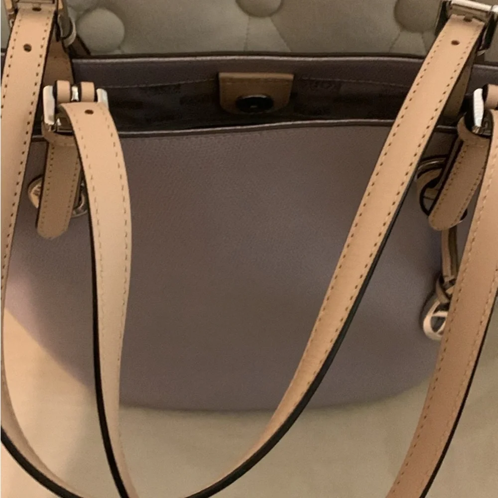 Michael Kors Lavender Leather Tote with Tan Straps - Picture 5 of 6